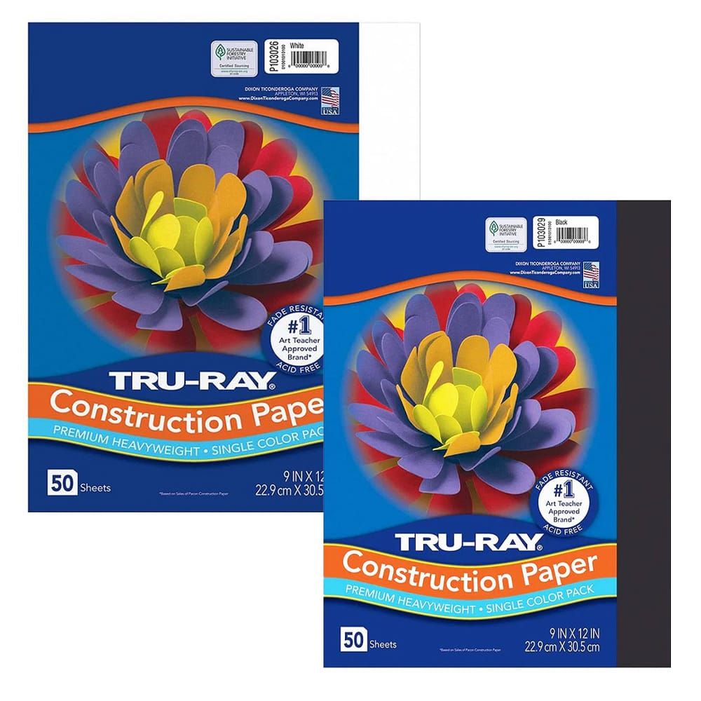 Tru-Ray Heavyweight Construction Paper, 9" x 12", 50 Sheets