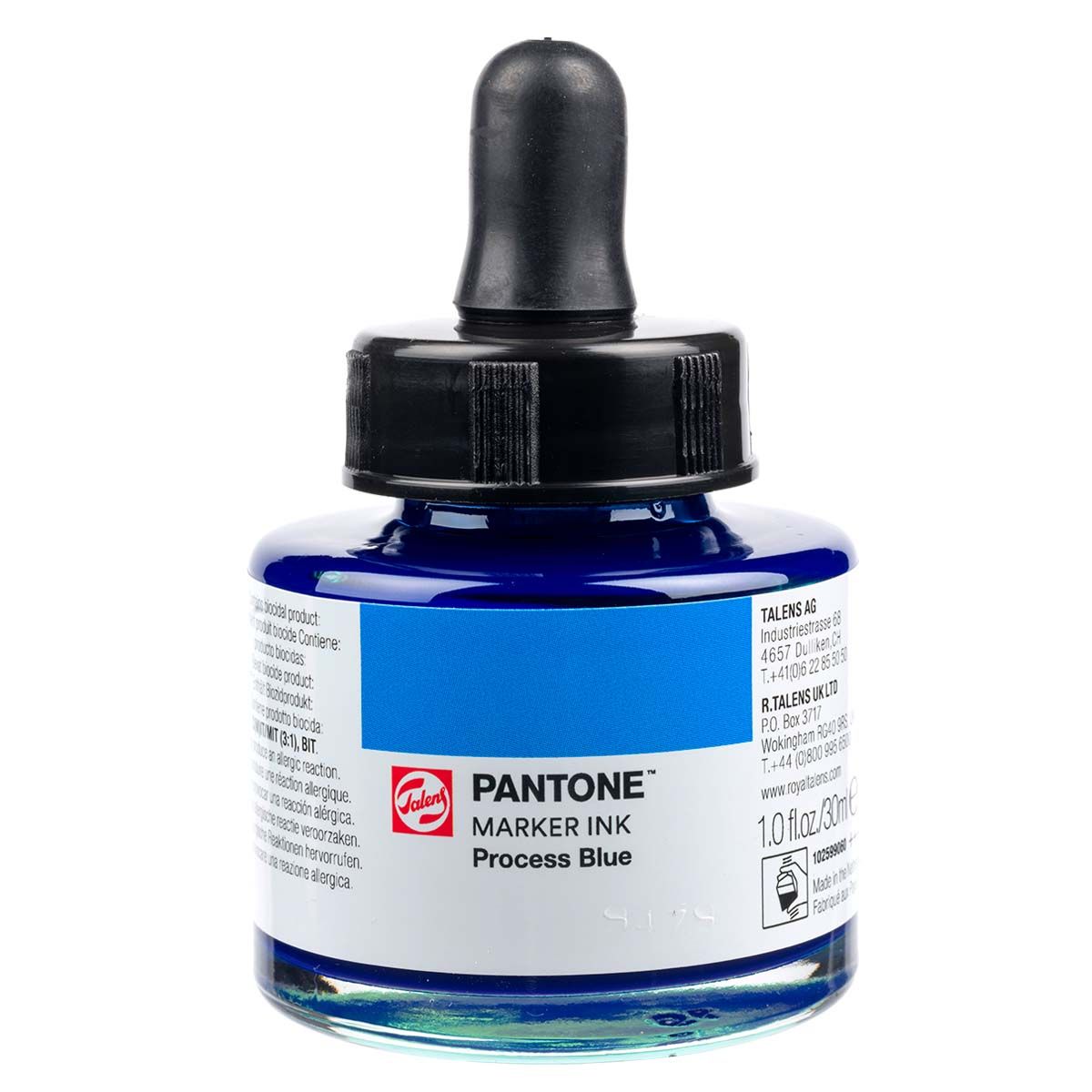 Pantone Marker Ink Bottle, Process Blue (30ml) Jerry's Artarama