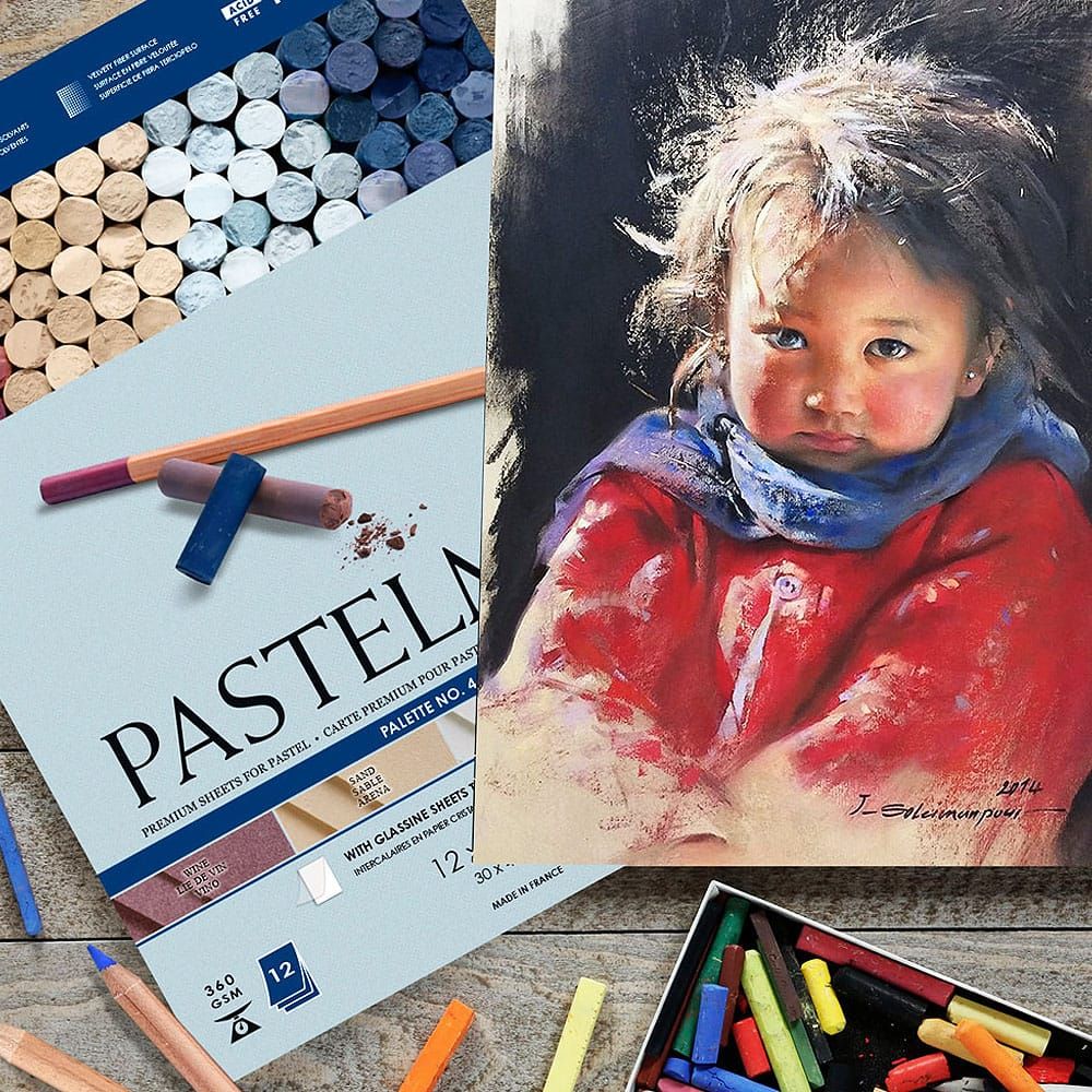 A unique surface for pastels and colored pencils
