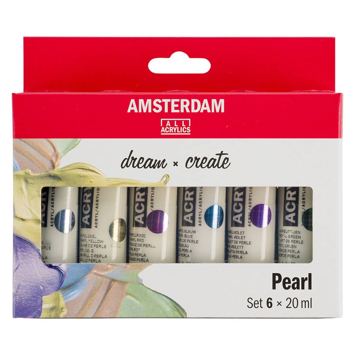 Amsterdam Standard Series Acrylic Paint - Pearl Colors Set of 6, 20ml Tubes