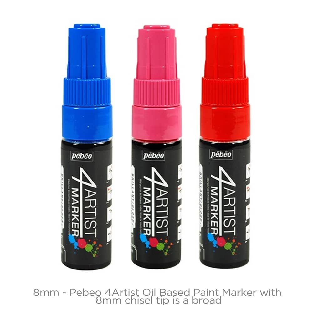 Pebeo 4Artist Oil Based Paint Marker with 8mm chisel ti
