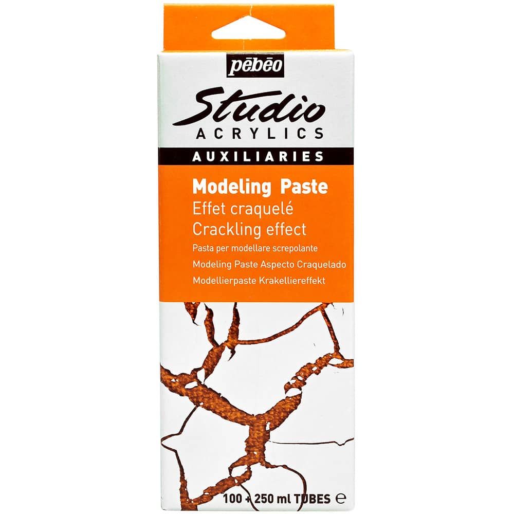 Pebeo Studio Acrylics Medium Crackling Effect Modeling Paste 100ml and