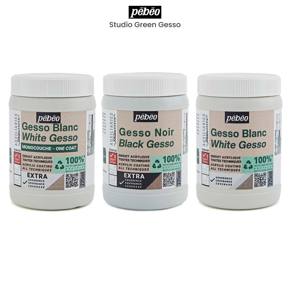 Global Distribution European Art Supplies Pebeo Studio Green Black Gesso