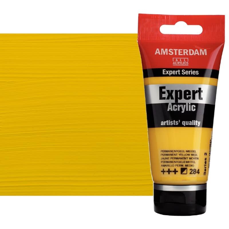 Amsterdam Expert Acrylic, Permanent Yellow Medium 75ml Tube Jerry's Artarama