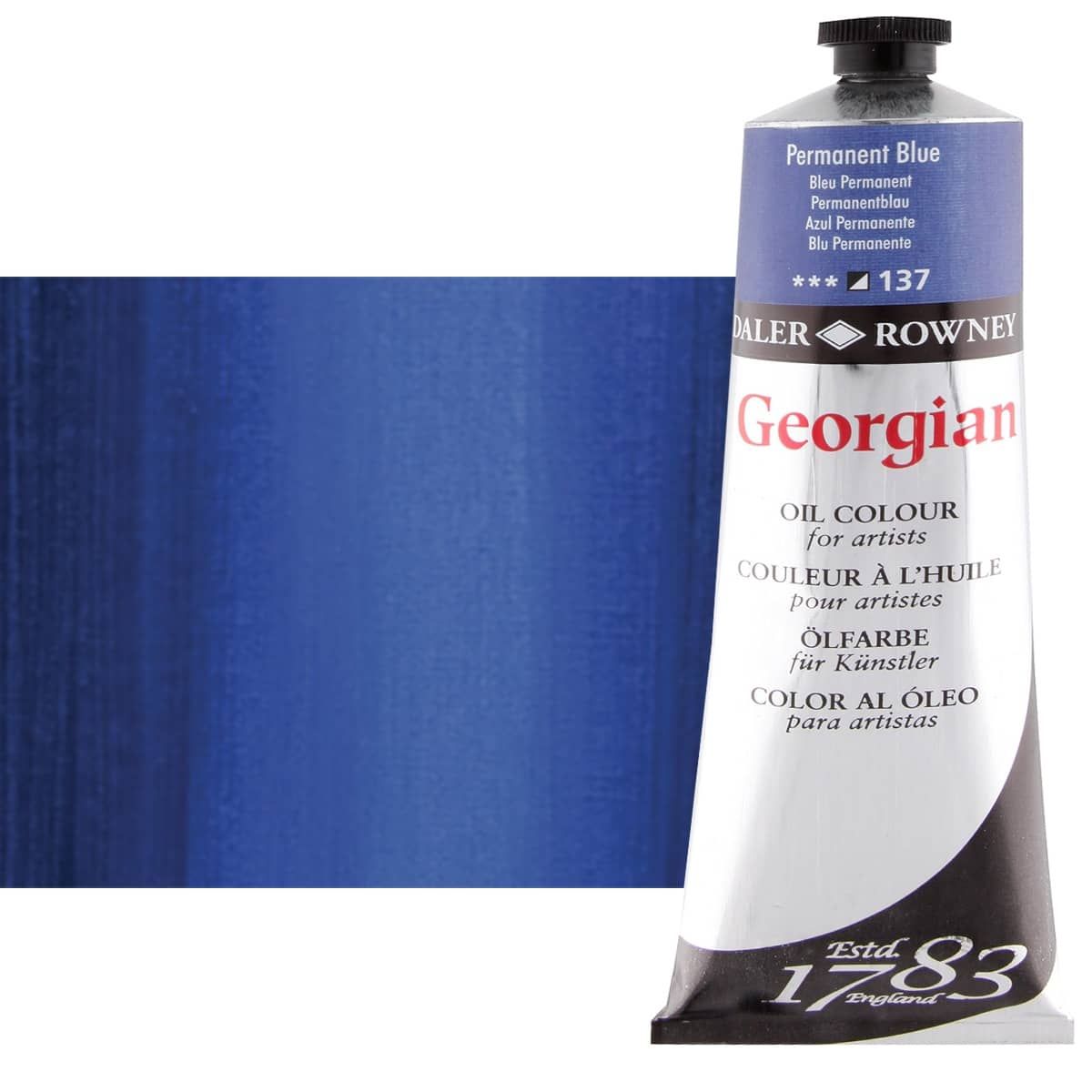 Daler-Rowney Georgian Oil Color 225ml Tube - Permanent Blue
