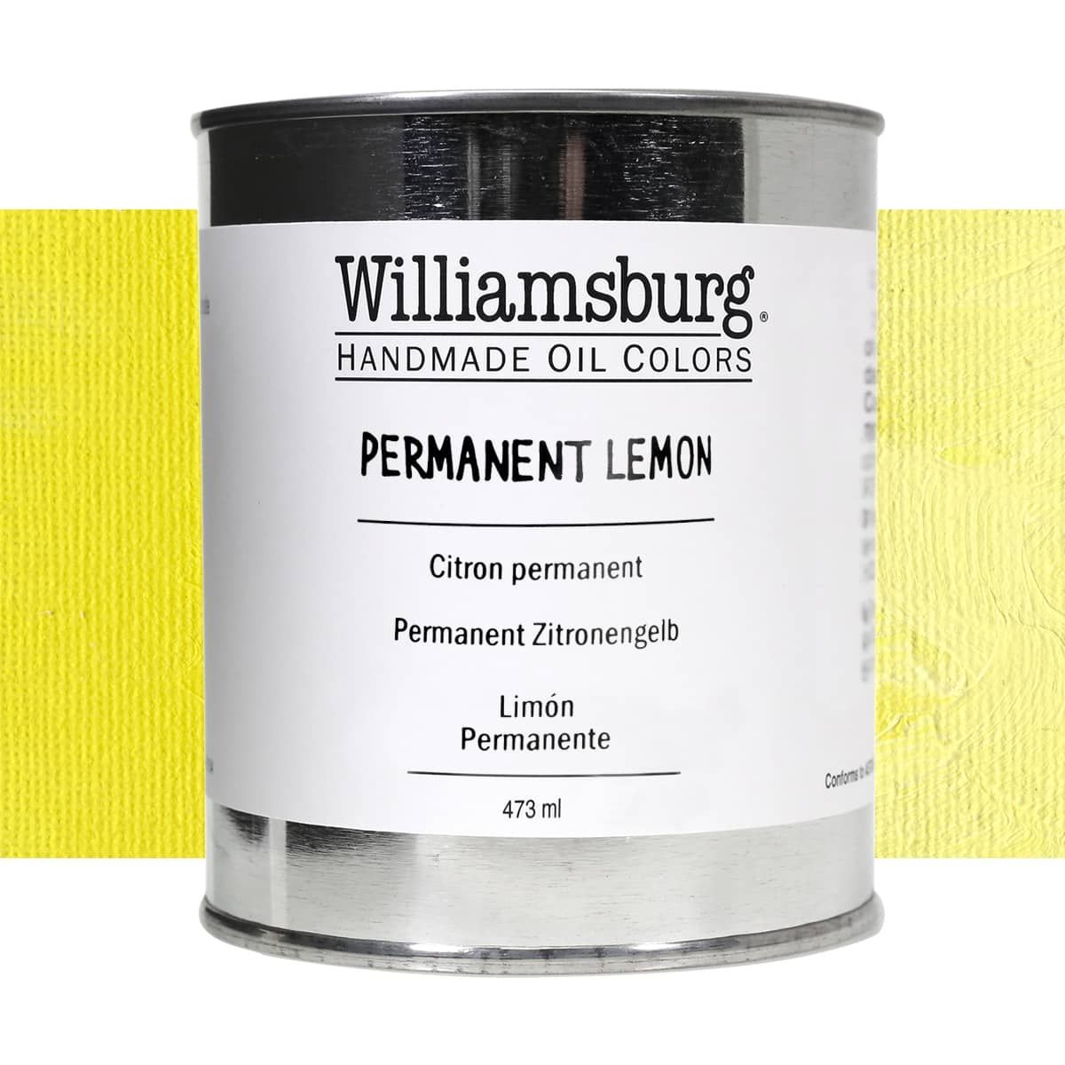 Williamsburg Oil Color 473 ml Can Permanent Lemon