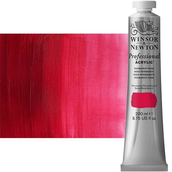 Winsor & Newton Professional Acrylic Permanent Rose 200 ml
