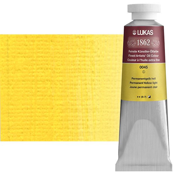 LUKAS 1862 Oil Color - Permanent Yellow Light, 37ml