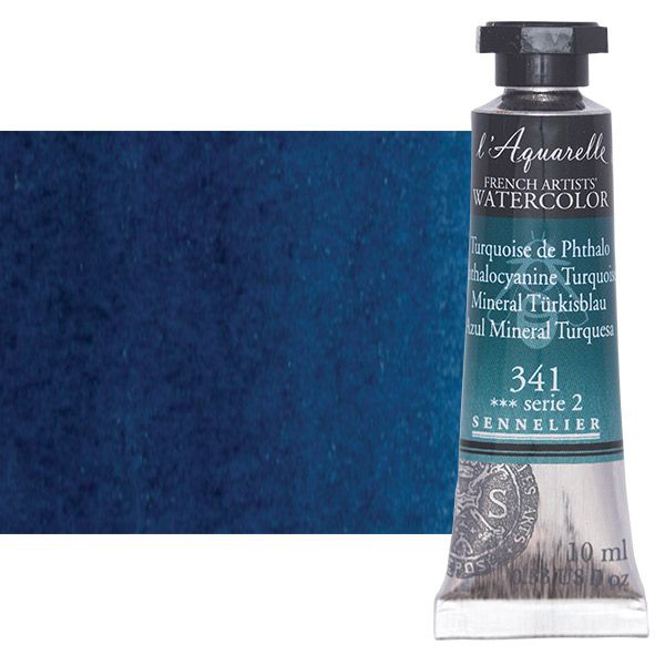 Sennelier l'Aquarelle Artists Watercolor - Phthalo Turquoise, 10ml Tube