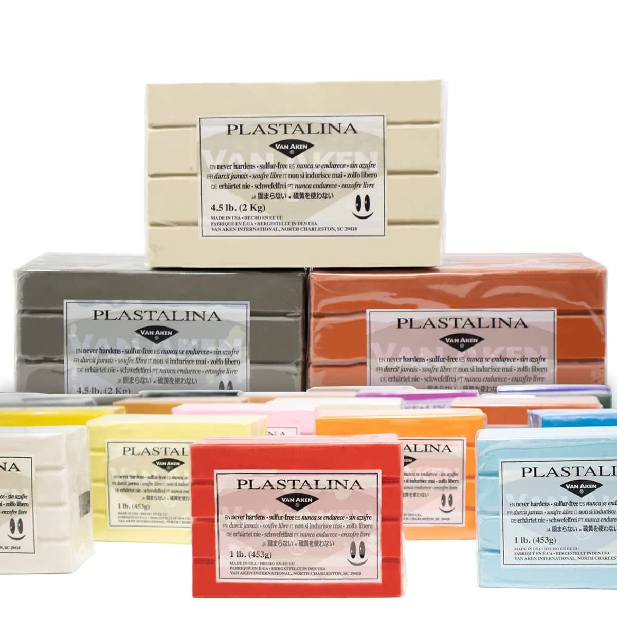 Plastalina Modeling Clay 1 lb. Bar Sculptor Grey Jerry's Artarama