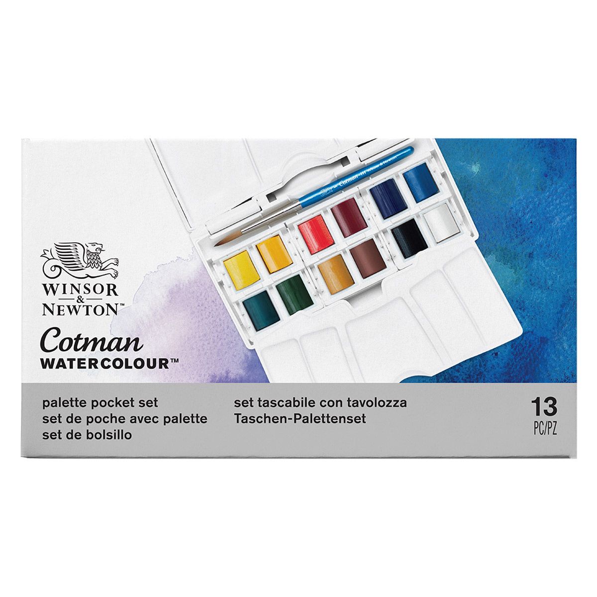 Winsor & Newton Cotman Watercolor - Pocket Plus Set of 12, Half Pans