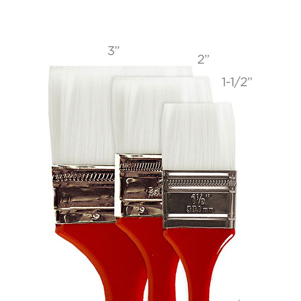 Creative Mark Polar-Flo Watercolor Brush, Wash Mate Set of 3: Sizes: 1 1/5", 2" and 3" Wash Mates 