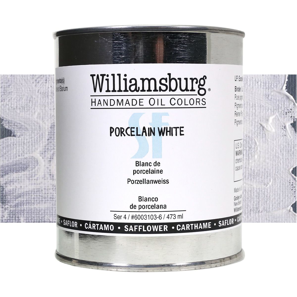 Williamsburg Safflower Oil Color 473 ml Can Porcelain White