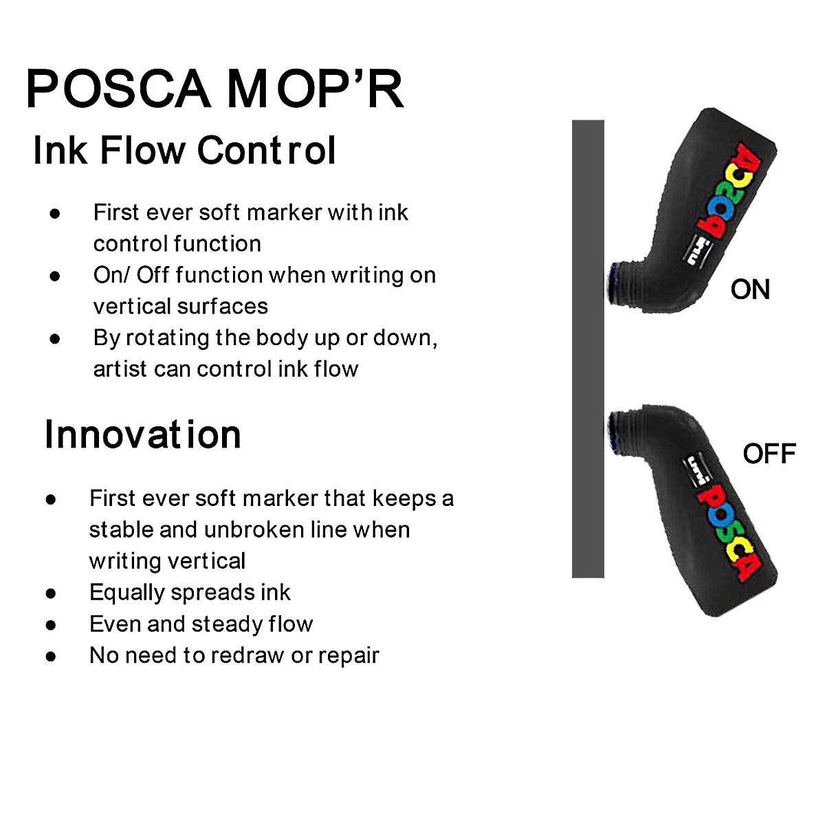 POSCA MOP'R paint marker, PCM-22 - black - Live in Colors