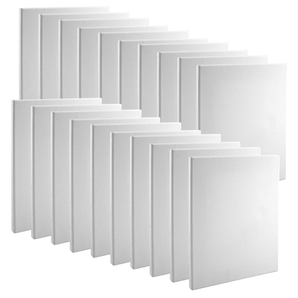 16 x 20 Blank Canvas Painting kit with 5-color Paint Set — Big