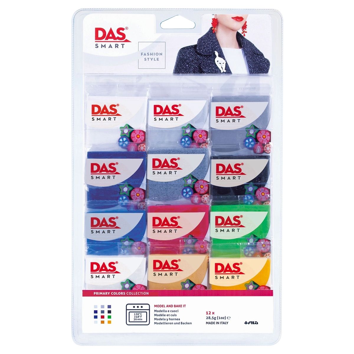 Das Smart Modeling Clay 1 oz Set of 12 Primary Colors