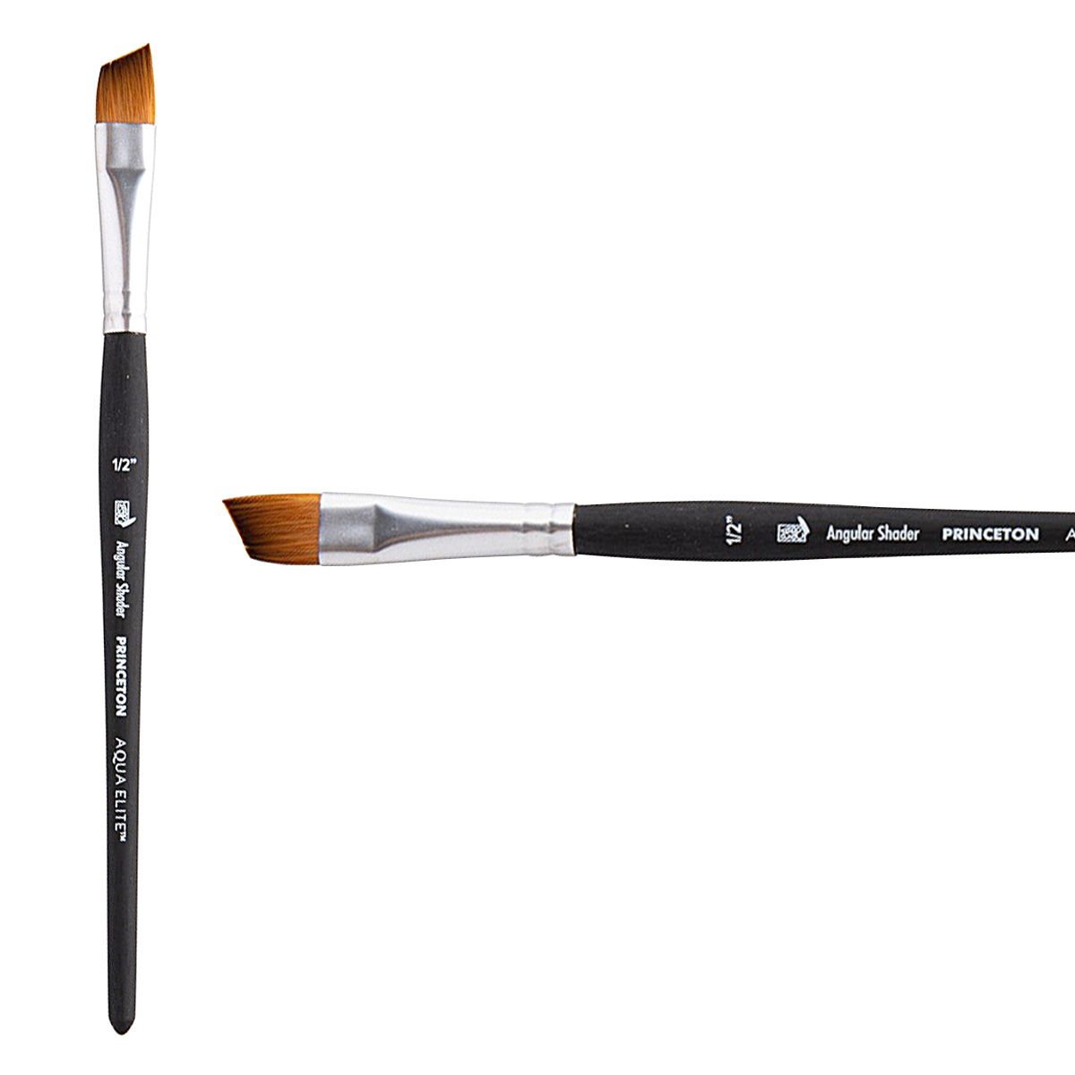 Princeton Aqua Elite Series 4850 Synthetic Kolinsky Watercolor Paint Brush Angle Shader 1/2 inch