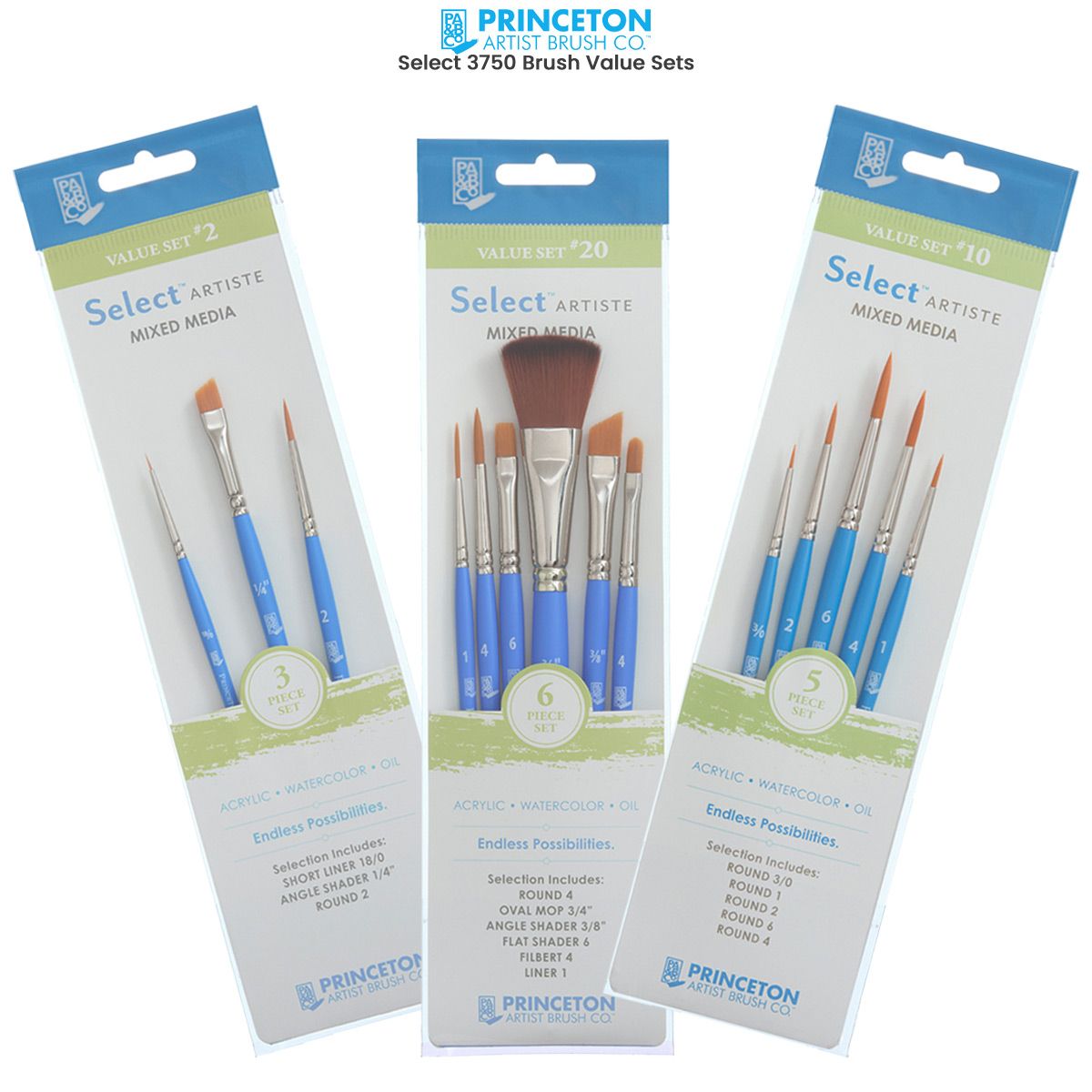 Princeton™ Select™ Artiste Series 3750 Short Handle Fan Brush