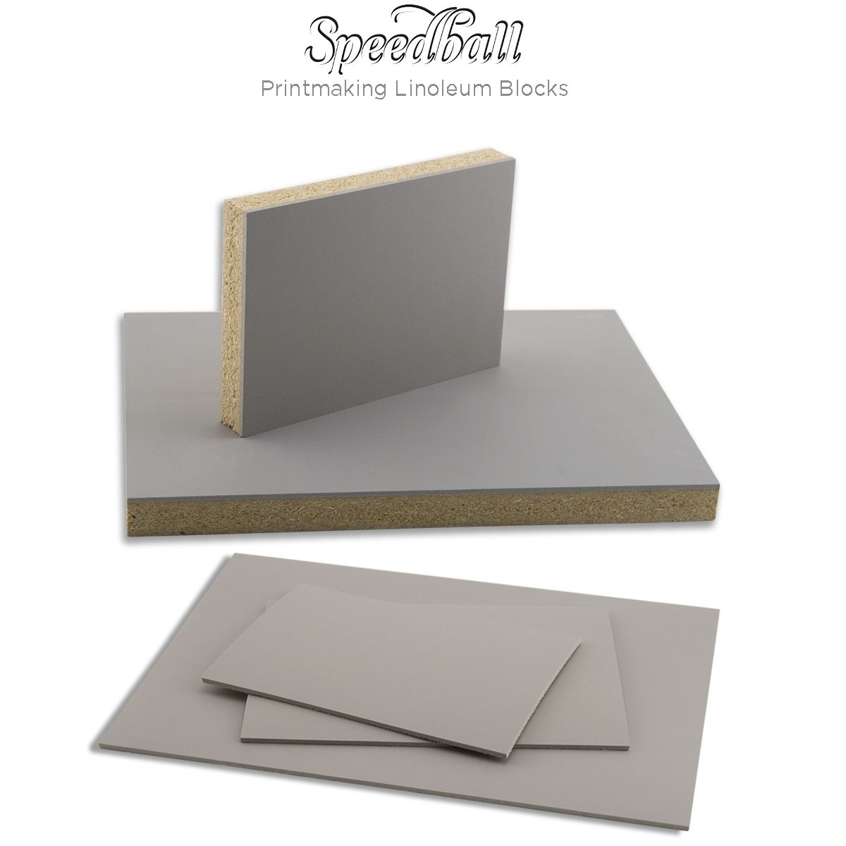 2 NEW Speedball ART PRODUCTS, LINOLEUM BLOCK SMOKEY Tan #4309 5 Inch X 7  Inch