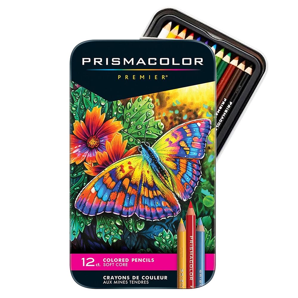 Prismacolor Premier Colored Pencil Tin Basic Colors (Set of 12) Jerry