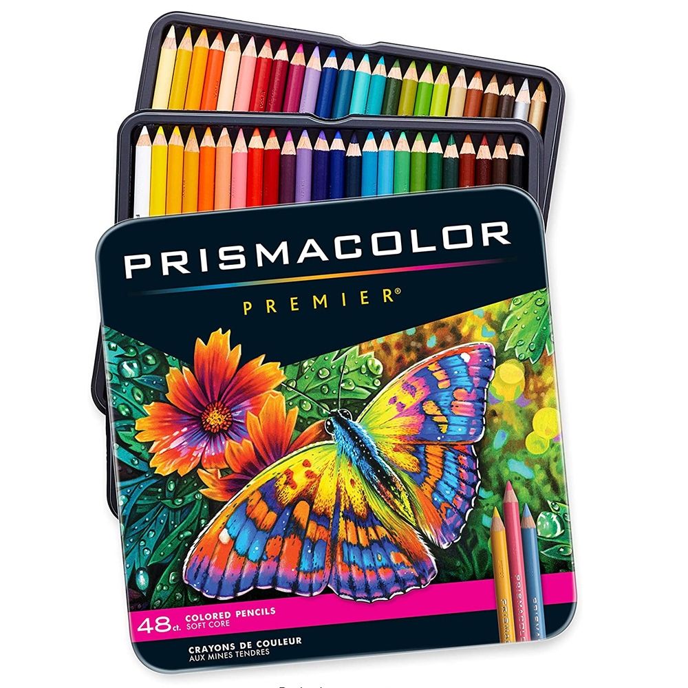  Prismacolor Colored Pencils Box of 150 Assorted Colors,  Triangular Scholar Pencil Eraser and Premier Sharpener  (1800059+VE99016+1774265)