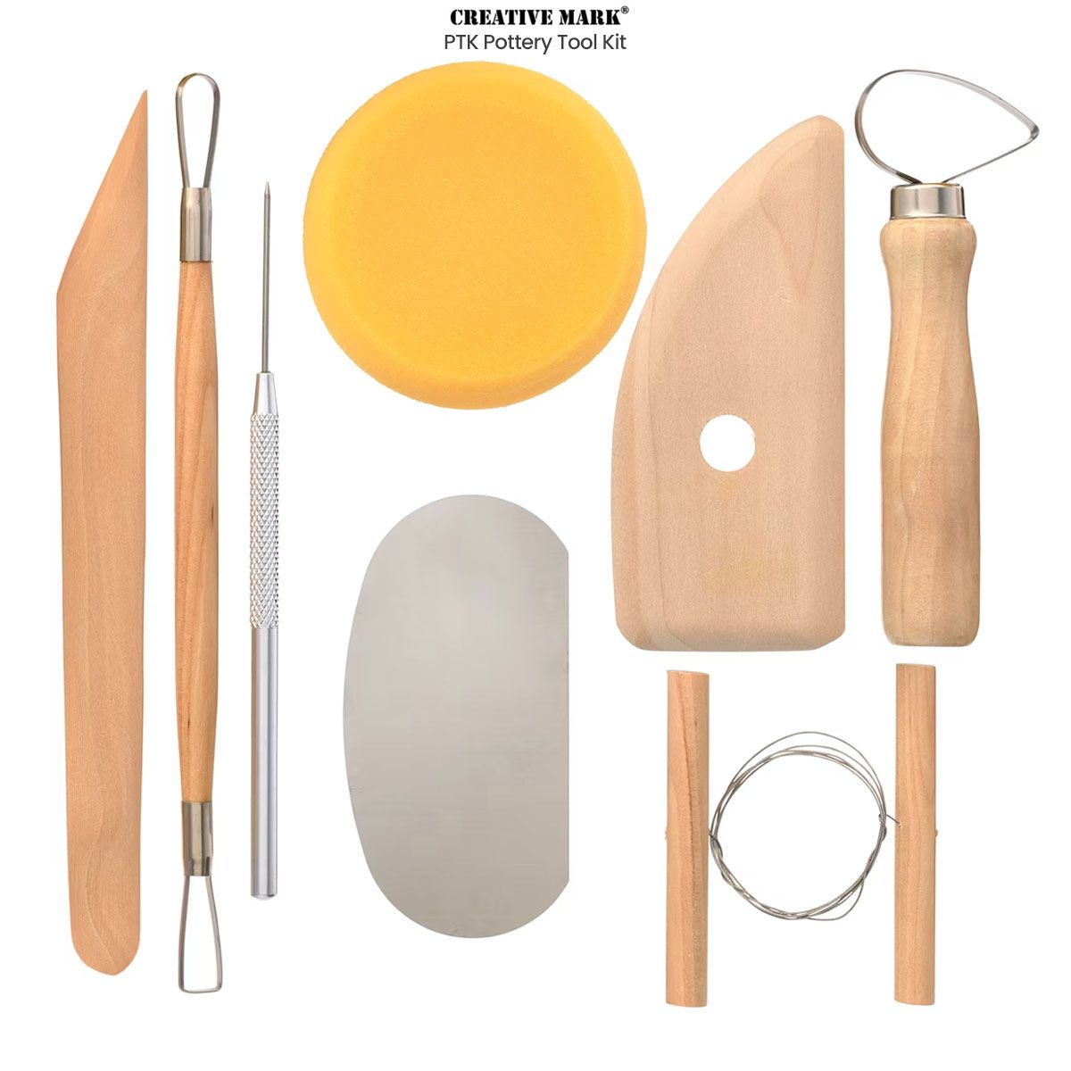 8 Pcs Pottery Tools Set, Starter Kit Beginner Set for Working With Pottery,  Clay, and Ceramics. 