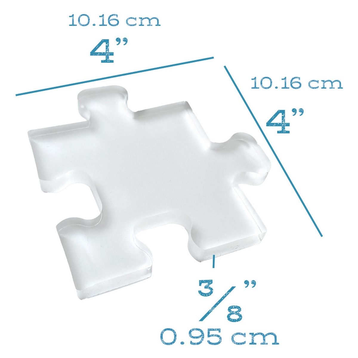 Gel Press Reusable Gel Printing Plate Puzzle Piece 4x4