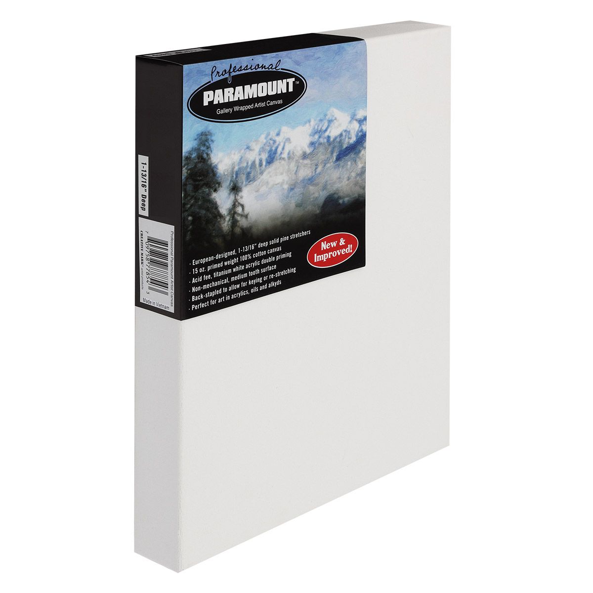 Paramount Pro Gallery Wrap, 12"x12" Stretched Canvas 113/16" Deep