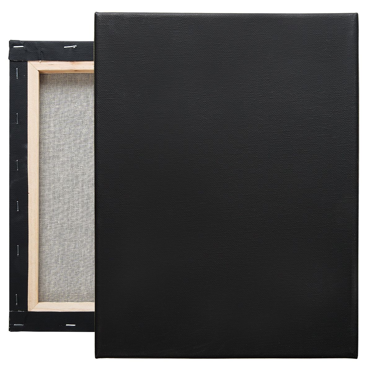 Black Stretched Canvas, Acid-Free Black Acrylic Primer