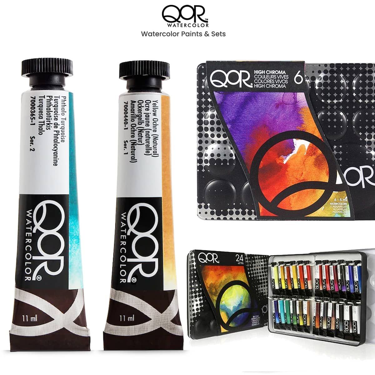 QoR® Watercolor Introductory 6 Color Set (Golden QoR Watercolors) – Alabama  Art Supply