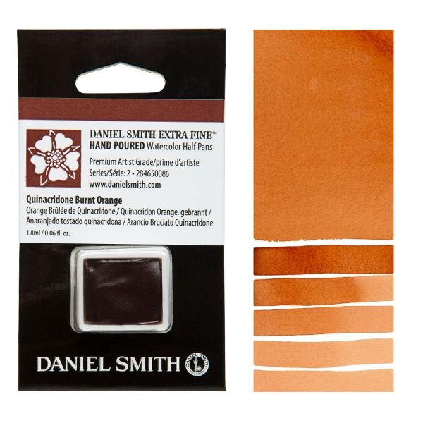 Daniel Smith Watercolor Half Pan Quinacridone Burnt Orange