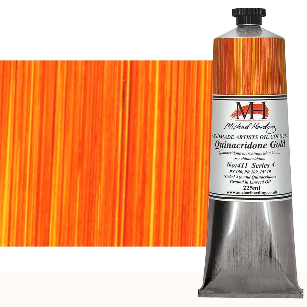 Michael Harding Oil 225ml Tube Quinacridone Gold Jerry's Artarama