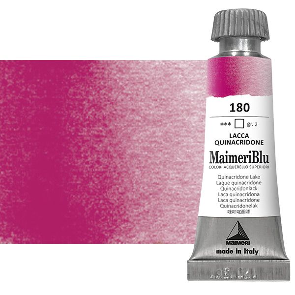 Maimeri Blu Quinacridone Lake - Colore Ad Acqua In Tubo Da 12 Ml - Acquerello Fine Per Artisti E Studenti