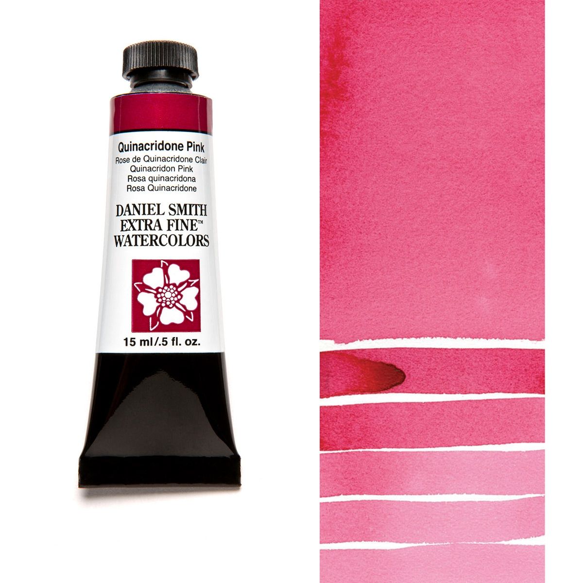 Daniel Smith Extra Fine Watercolors - Quinacridone Pink, 15 ml Tube