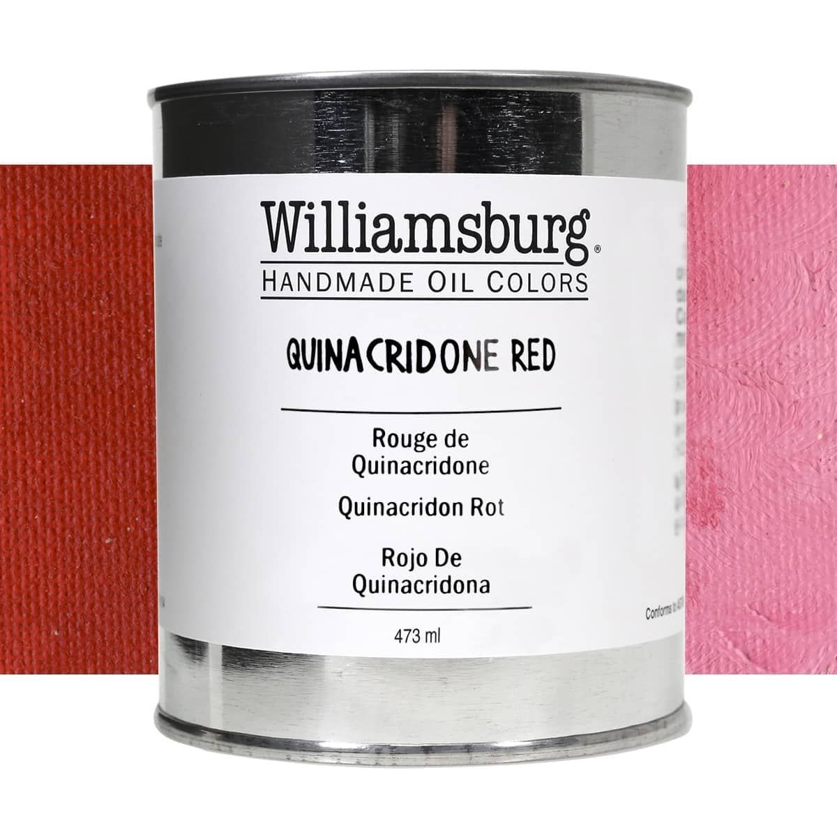 Williamsburg Oil Color 473 ml Can Quinacridone Red