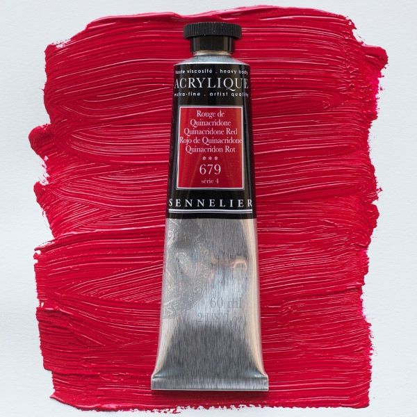 Sennelier Extra-Fine Artist Acrylic 60 ml Tube - Quinacridone Red