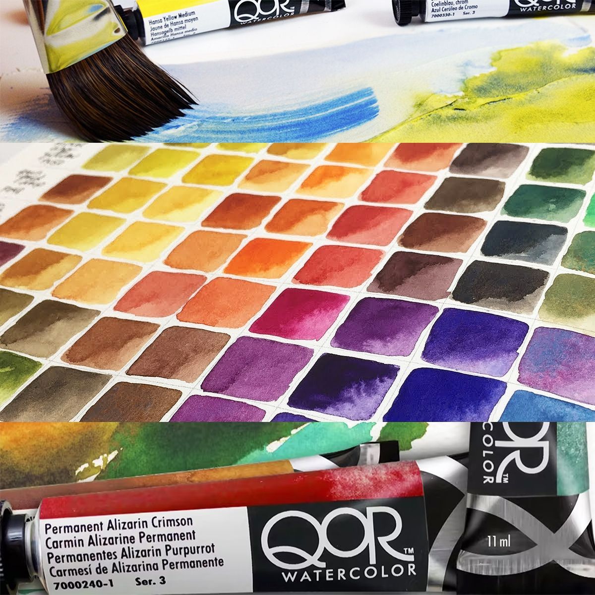 QoR Watercolor Set - Intensity, Set of 6 Half Pans