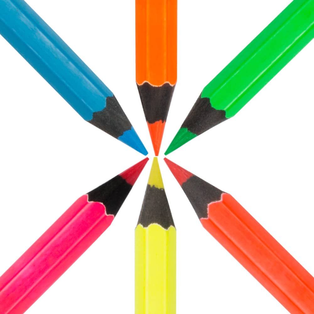 Raffiné Neon Jumbo Colored Pencil Set of 6	