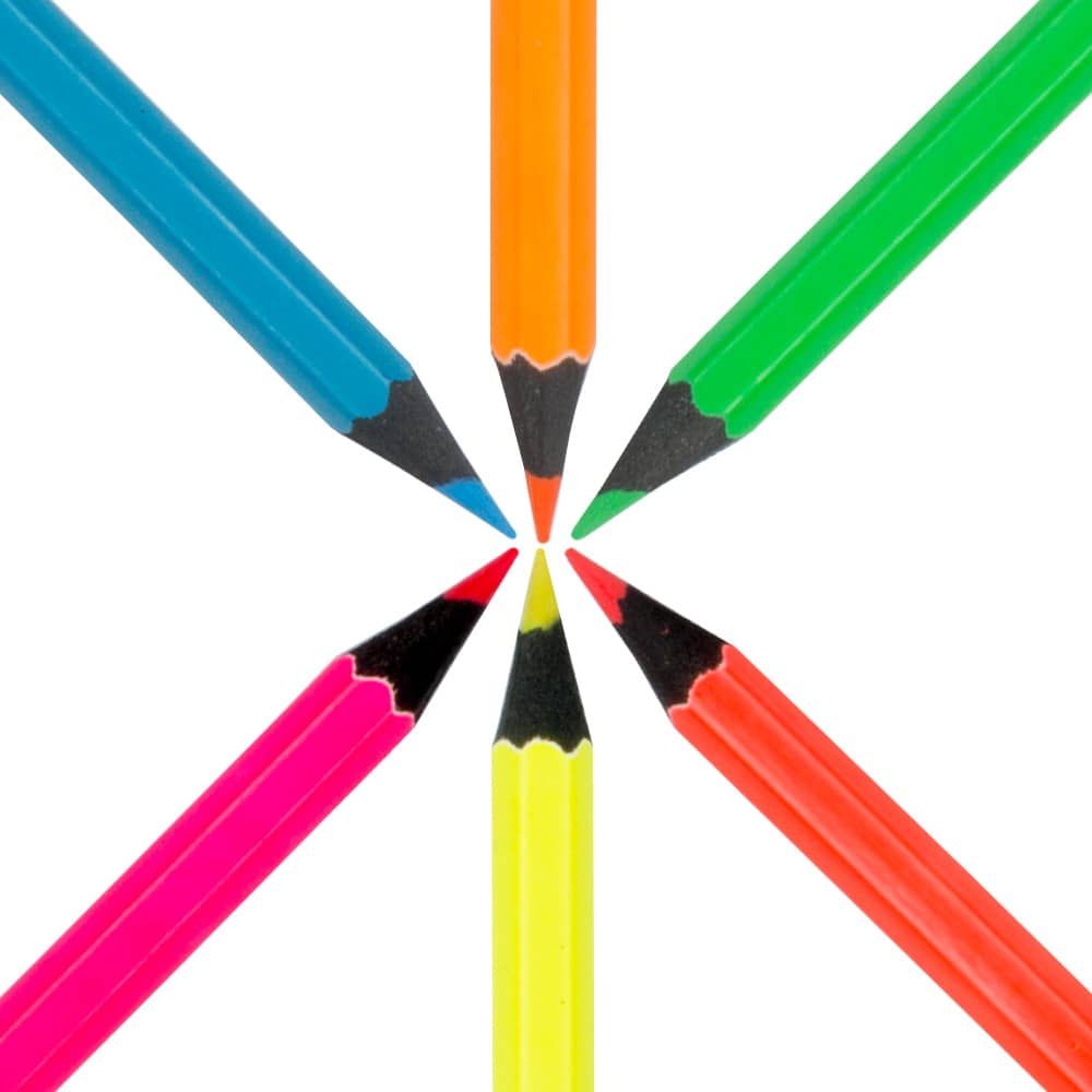 Raffiné Neon Colored Pencil Set of 6	