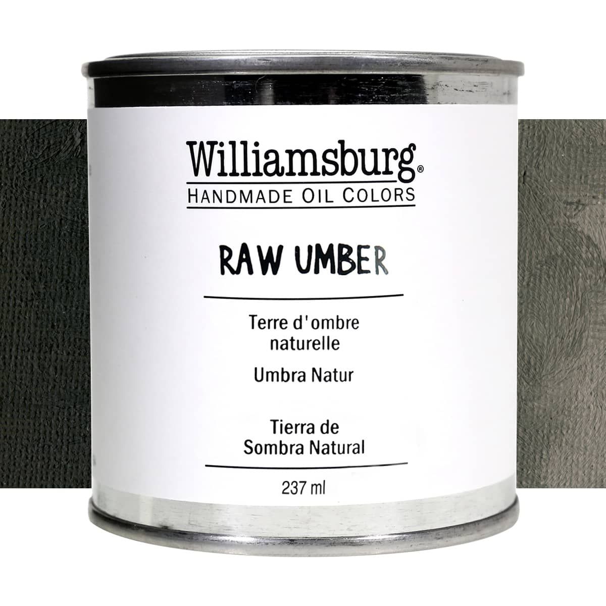 Williamsburg Handmade Oil Paint Raw Umber, 237ml Can Jerry's Artarama