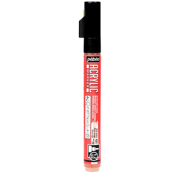 Pebeo Acrylic Marker 1.2mm - Red Ochre