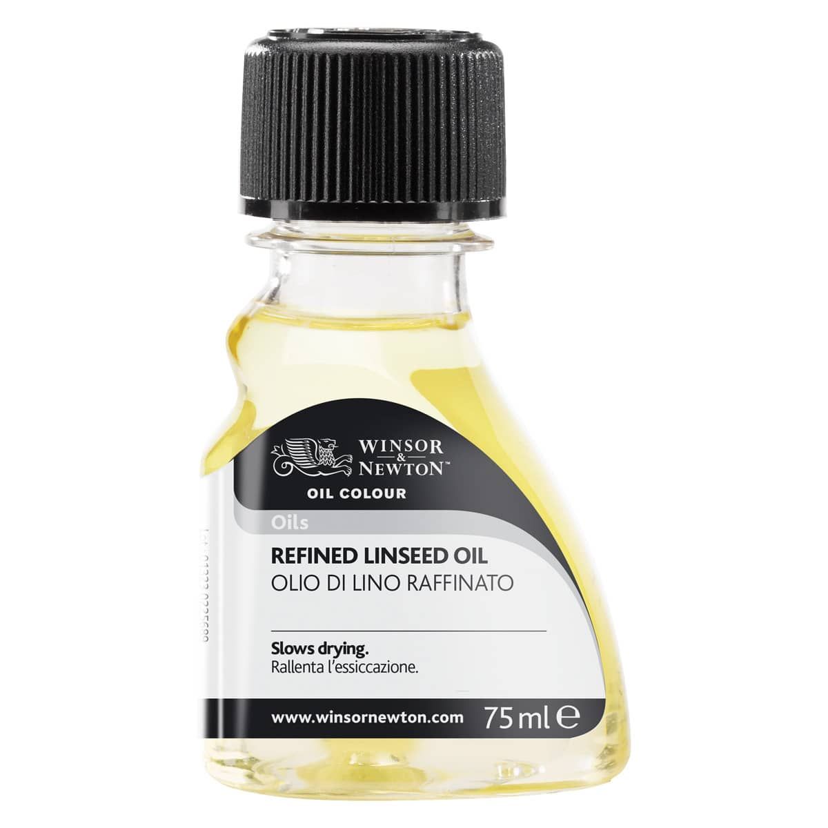 Winsor & Newton Oil Drying Refined Linseed Oil Medium, 75ml Bottle
