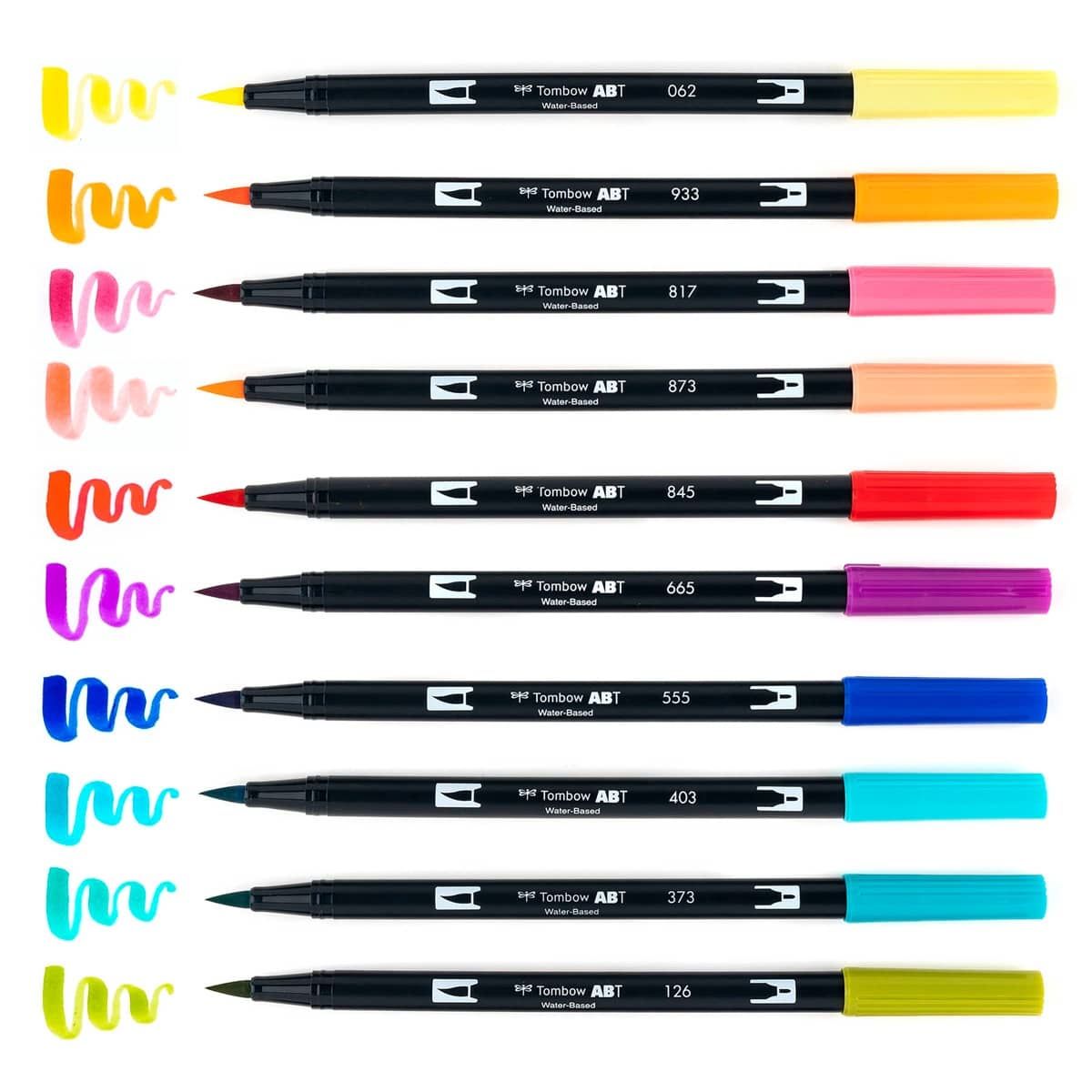 Tombow 10ct Dual Brush Pen Art Markers - Retro