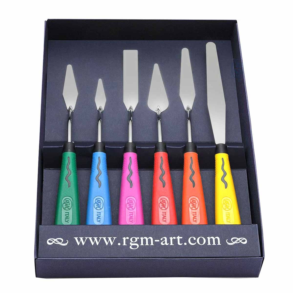 60th Anniversary Edition RGM Soft Grip Artist Palette Knife Set of 6