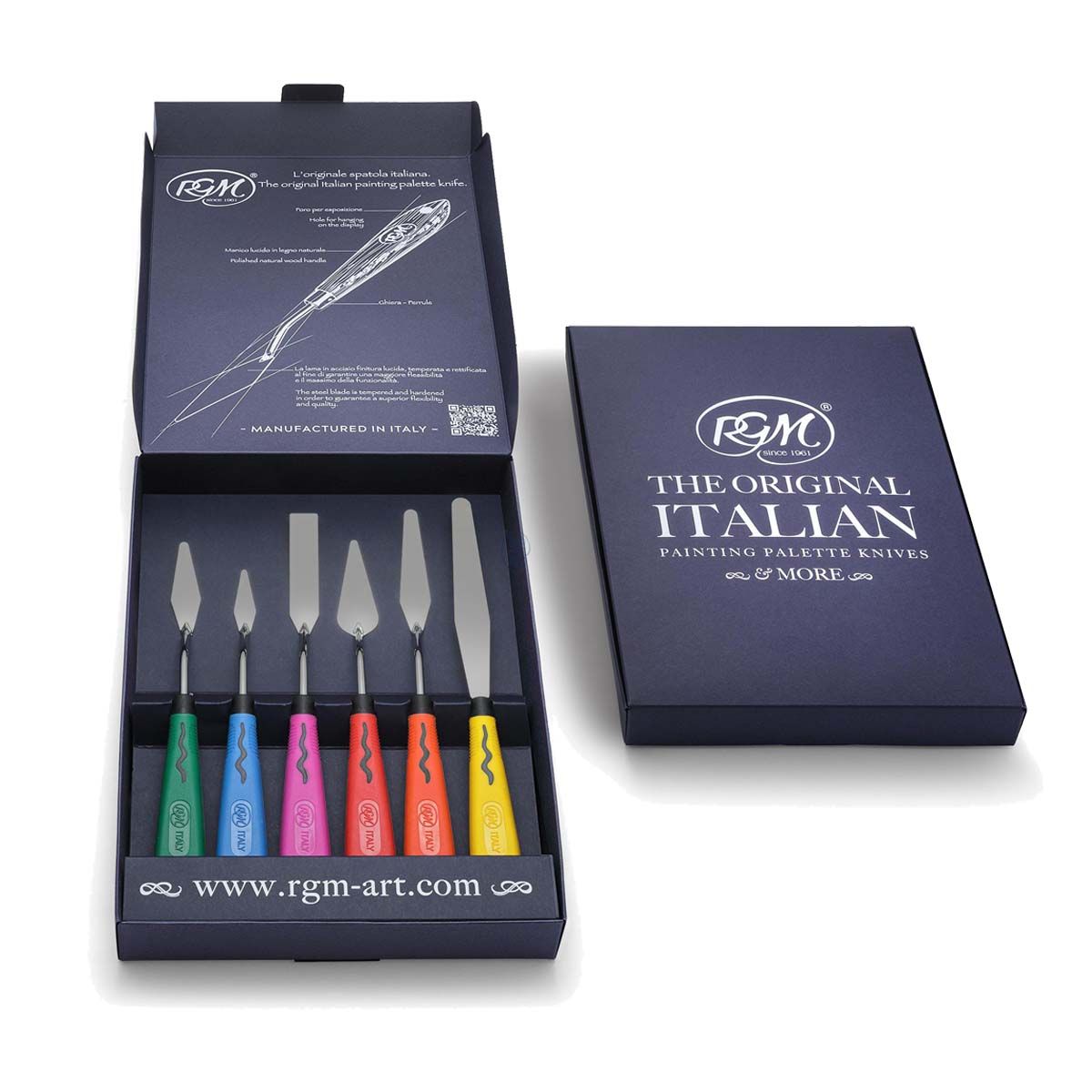 RGM Soft Grip Artist Palette Knife Set of 6, 60th Anniversary Edition