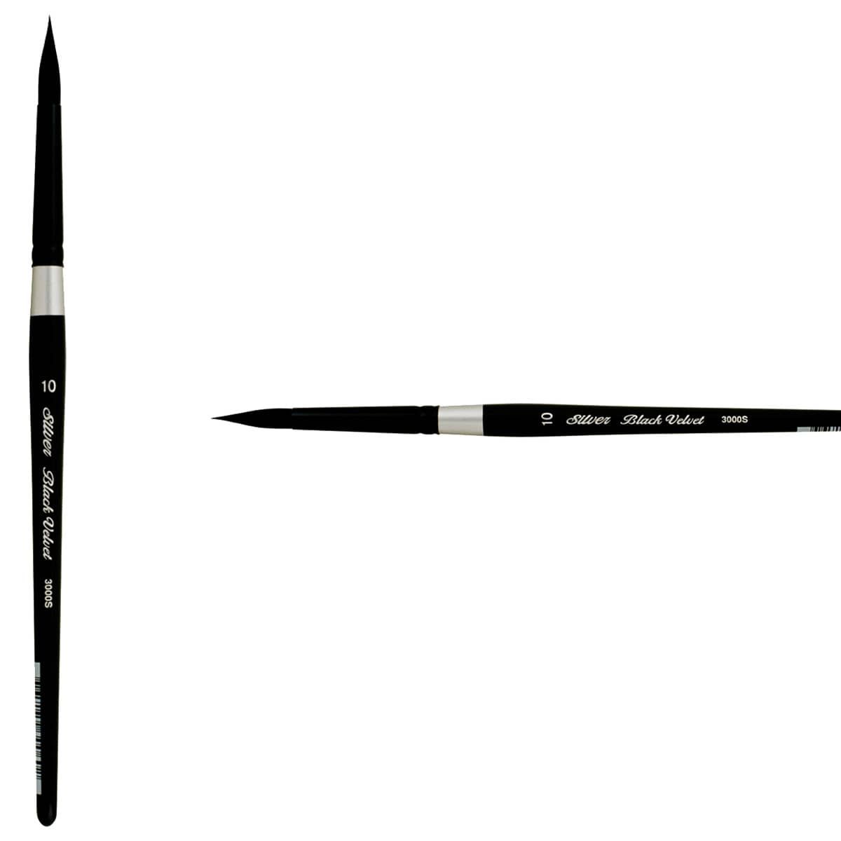 Silver Brush Black Velvet Brush - Round, Size 10