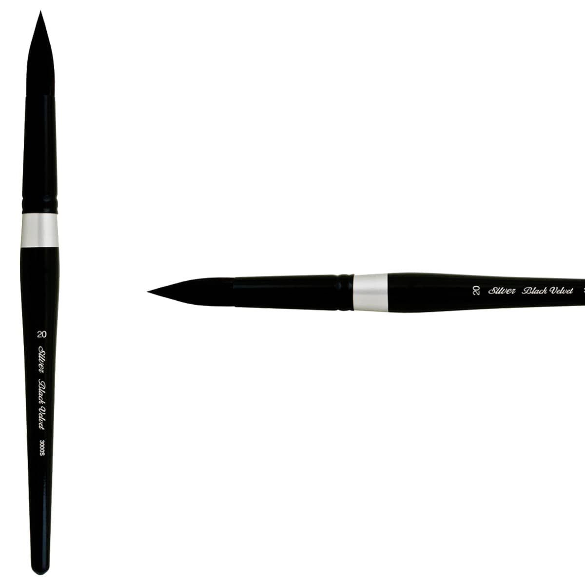  Silver Brush Black Velvet® Watercolor Brush Series 3000S Round #20