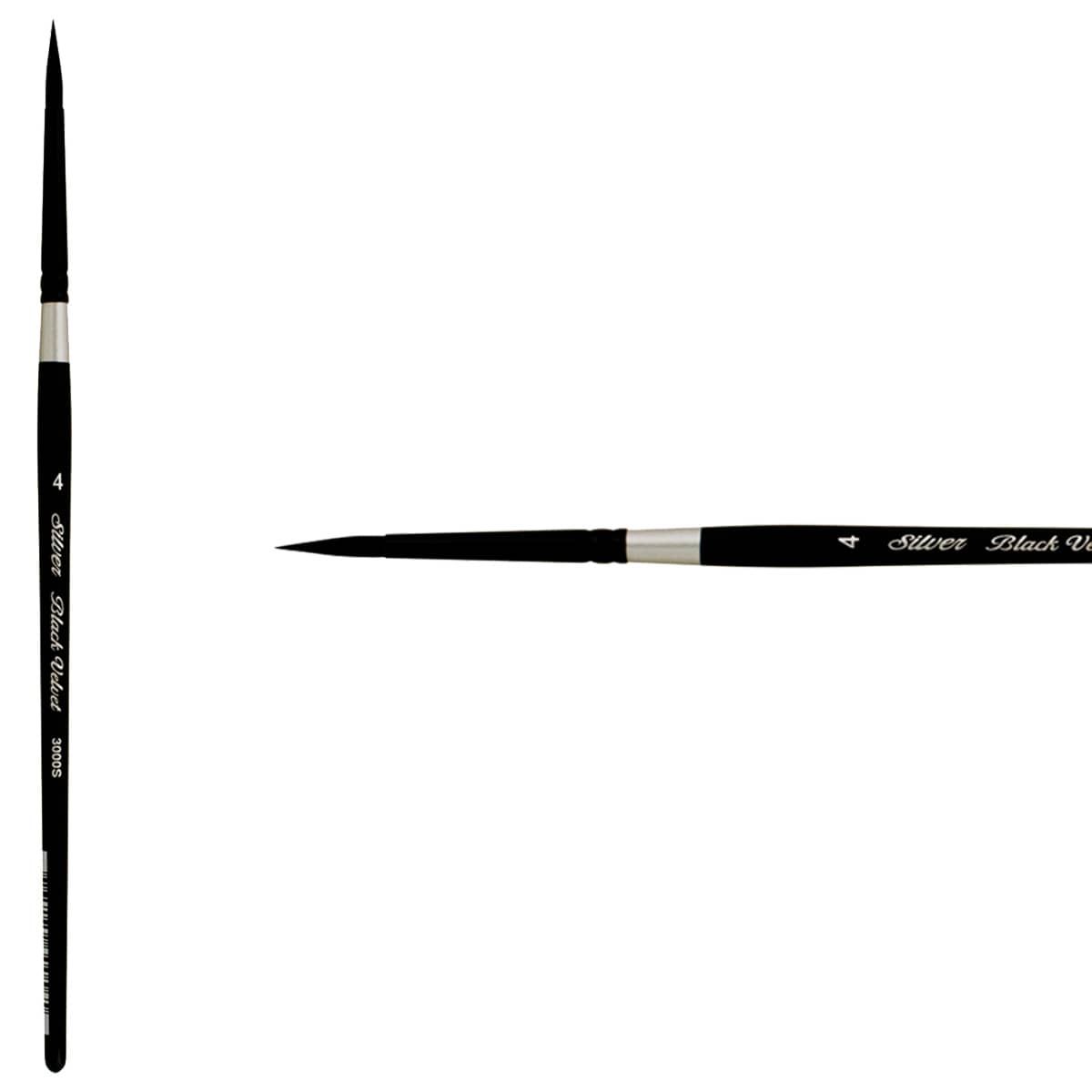Silver Brush Black Velvet® Watercolor Brush Series 3000S Round #4