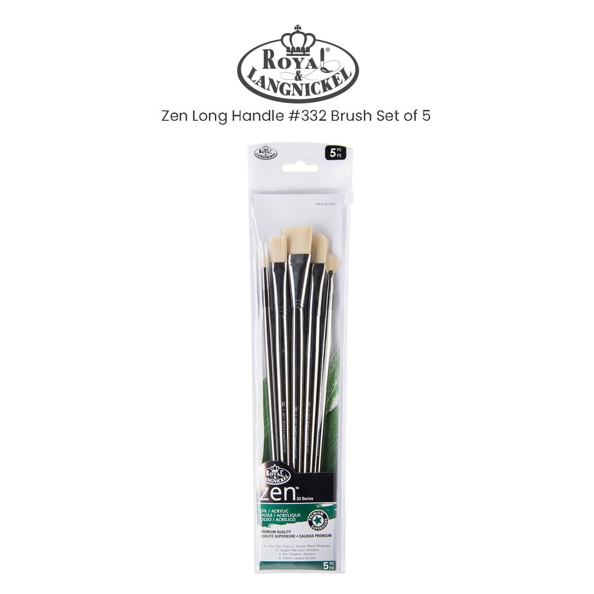 Long Handle #332 Brush Set of 5