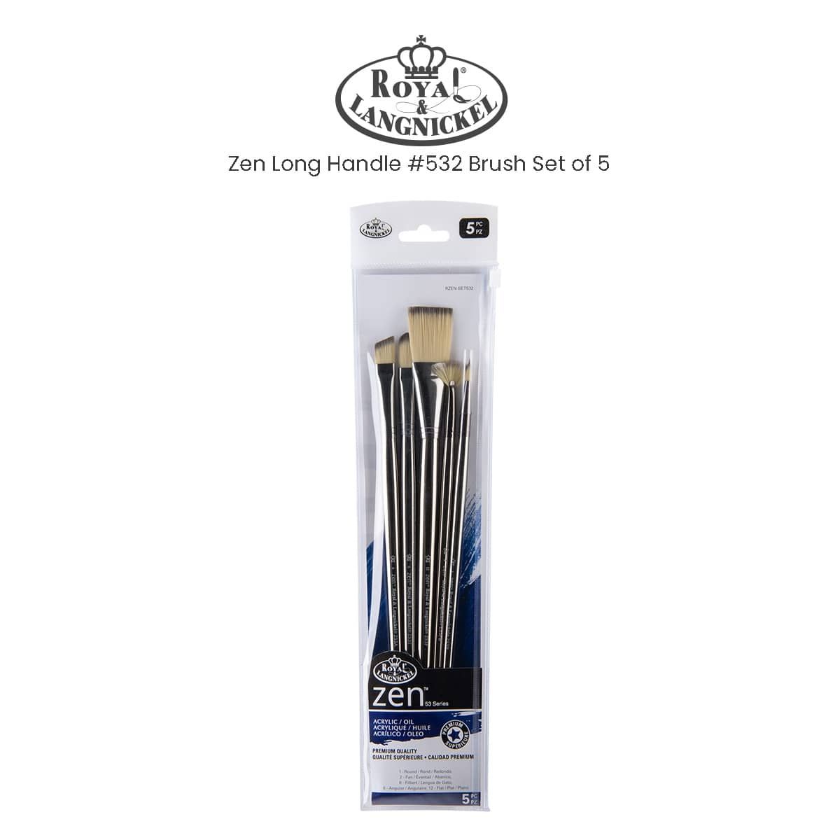 Long Handle #532 Brush Set of 5